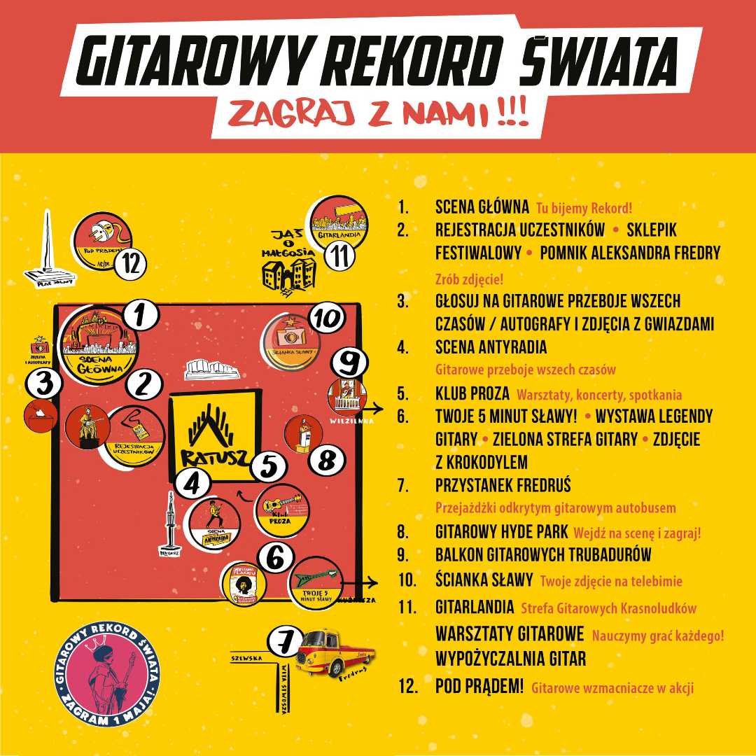 Gitarowy Rekord Świata na Rynku we Wrocławiu